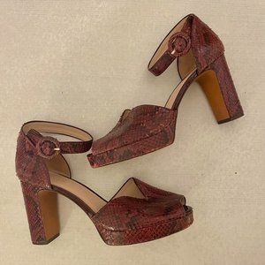 Vintage Kate Spade Snake-Print Heels